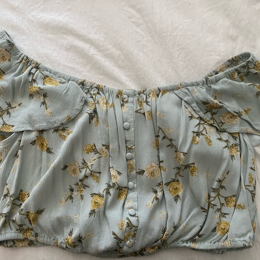 Teal off the shoulder top women’s